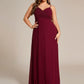 Plus Size Draped Back Criss-Cross Chiffon A-Line Bridesmaid Dress