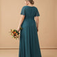 Petaline Elegant Plus Size Bridesmaid Dress with Pleated A-Line Silhouette N0323