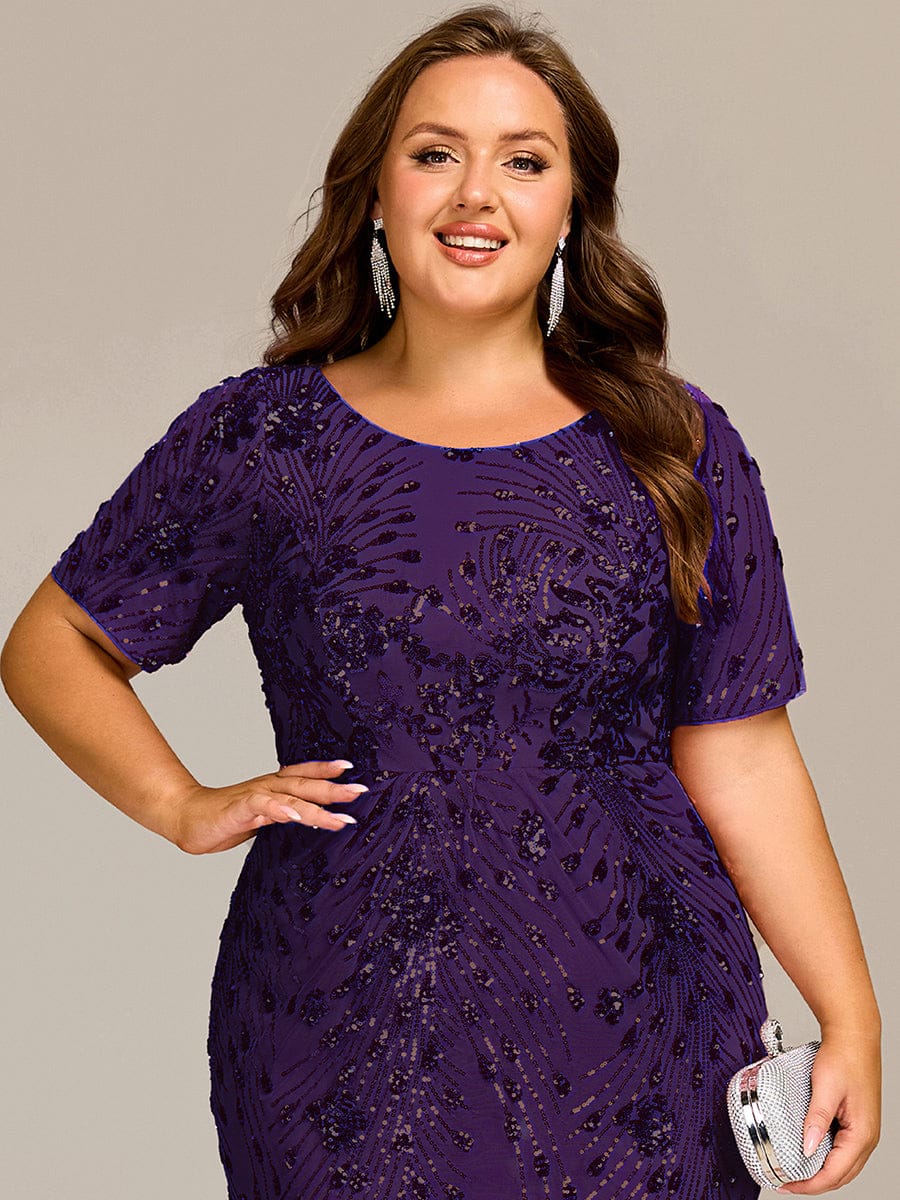 Plus Size Sequin Mermaid Formal Dress
