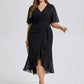 Plus Size Printed Mermaid Chiffon Wedding Guest Dress
