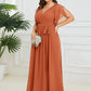 Plus Size Pleated Tie-Waist Chiffon Bridesmaid Dress