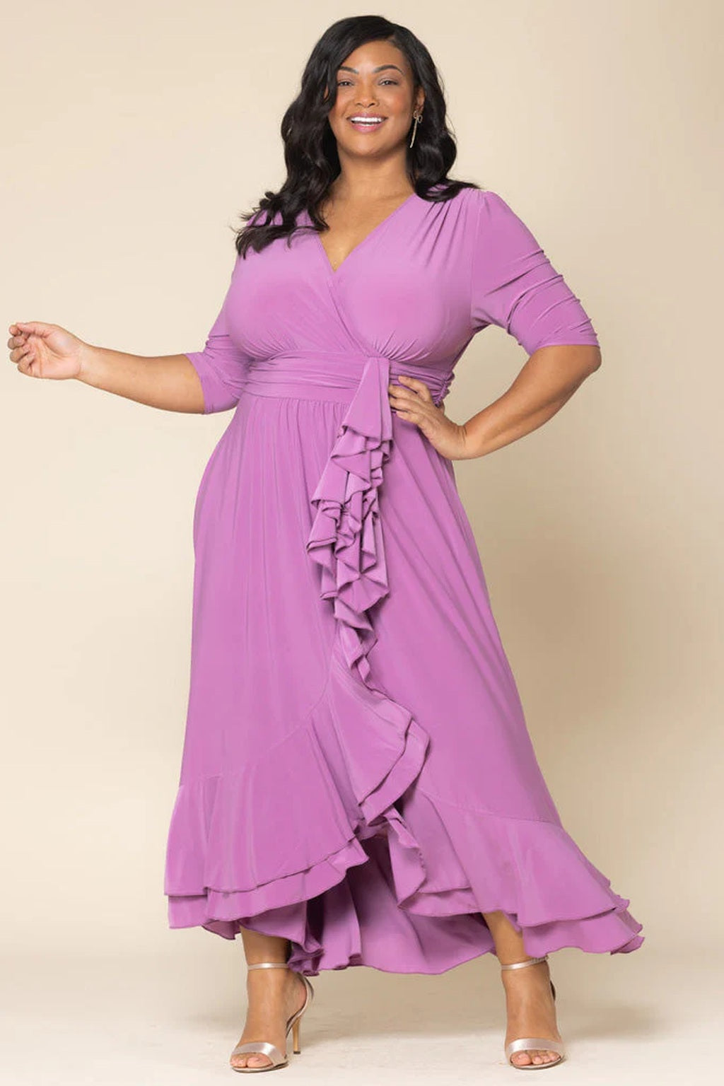 Veronica Ruffled Evening Gown