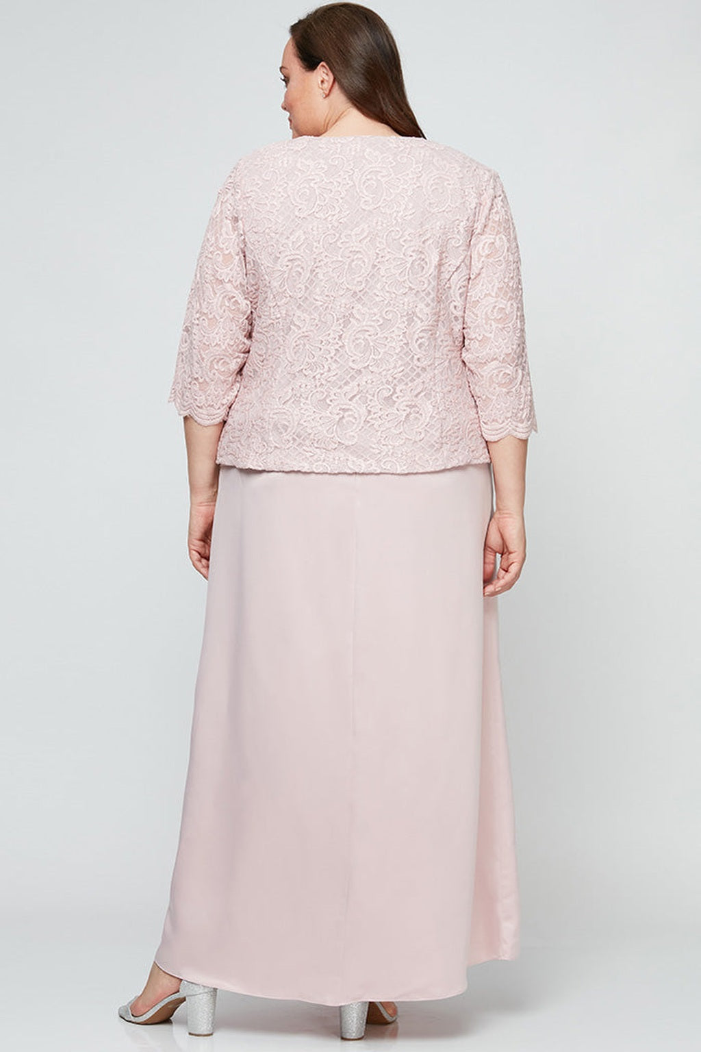Plus Bethany Glitter Lace Jacket Dress