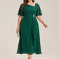 Plus Size Chiffon Ruffle Sleeve Formal Dress