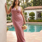 Silvarelle Plus Size Flowy Feminine Evening Gown, Straight Back Sheath Dress for Wedding Engagement Parties -N0360
