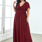 Plus Size Chiffon Tie-Waist Evening Dress