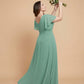 Avenleigh Plus Size Elegant A-Line Chiffon Bridesmaid Dress with Flowing Skirt -N0334