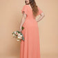 Avenleigh Plus Size Classic A-Line Chiffon Bridesmaid Dress Floor Length for Wedding - N0330
