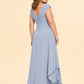 Plus Size Mother of the Chiffon Evening Gown with Cross Pleating and Rhinestone Waist Detail