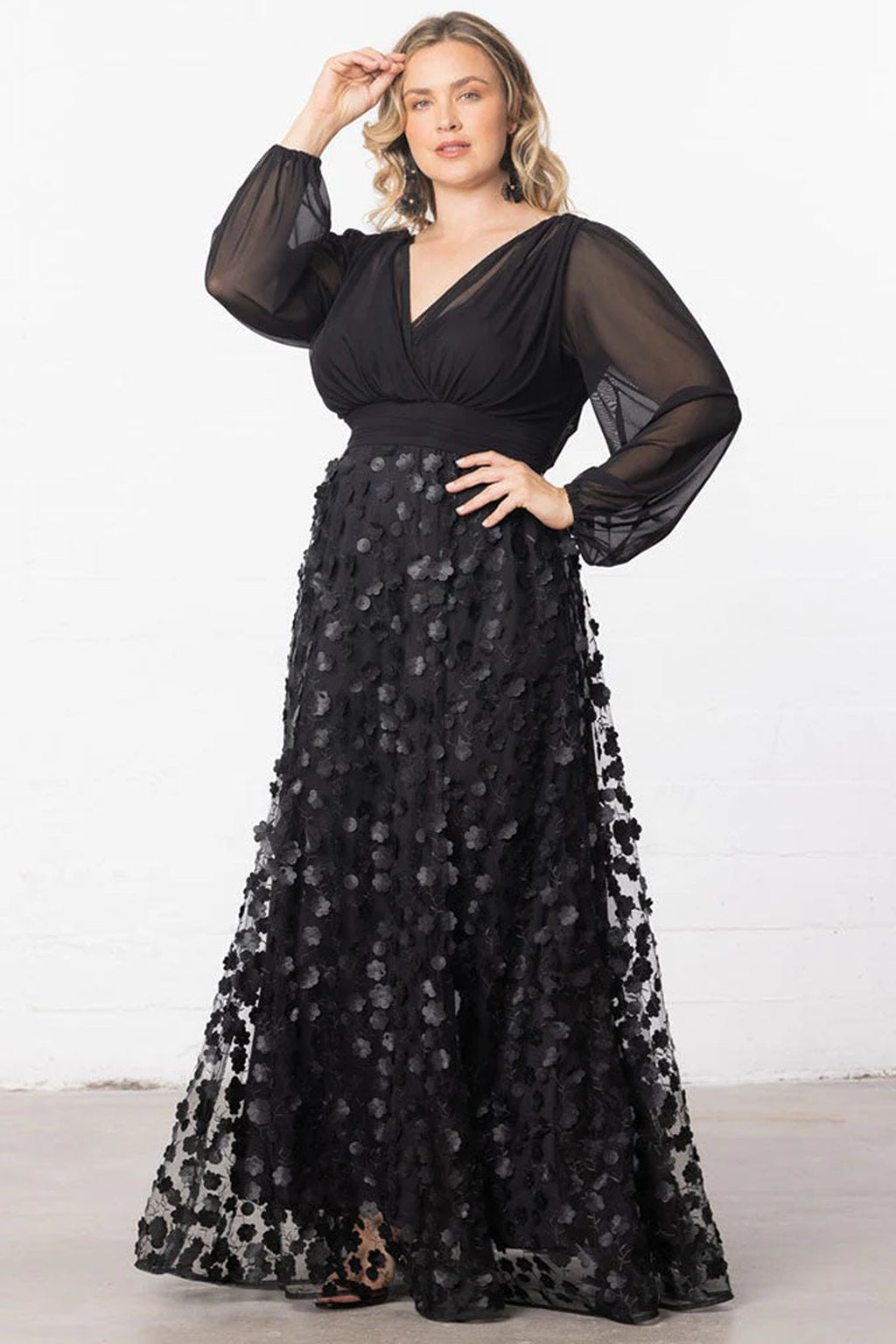 Blossoming Beauty Mesh Evening Gown