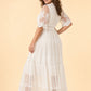 Plus Size Lace Wedding Bridal Gown with A-Line Tulle Skirt and V Neck