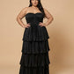 Chantarae Sophisticated Plus Size A-Line Satin Charmeuse Bridesmaid Gown - N0380