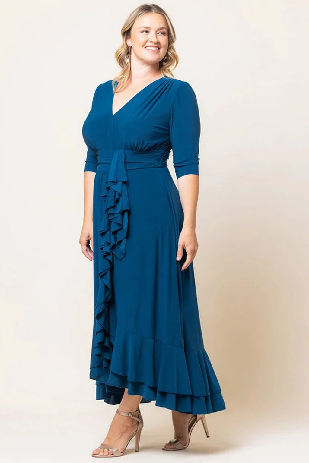 Veronica Ruffled Evening Gown