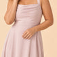 Elegant Plus Size A-Line Bridesmaid Dress with Pockets and Open Back