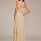 Plus Size Draped Back Criss-Cross Chiffon A-Line Bridesmaid Dress