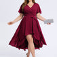 Plus Size Tie Knot Chiffon Wedding Guest Dress