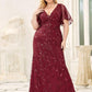 Plus Size Long Mermaid Formal Dresses for Weddings