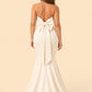 Plus Size Strapless Bridesmaid Dress with Bow Back and Chapel Train