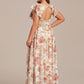 Plus Size Chiffon Pleated A-Line Back Cutout Bridesmaid Dress