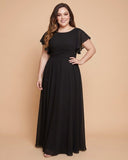Avenleigh Plus Size Classic A-Line Chiffon Formal Bridesmaid Dress for Wedding Look - N0343