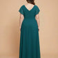 Avenleigh Plus Size Minimalist A-Line Chiffon Bridesmaid Dress with  Silhouette -N0337