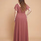 Avenleigh Timeless Chiffon A-Line Plus Size Bridesmaid Dress Ruched Waist - N0331