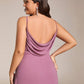 Plus Size Draped Back Criss-Cross Chiffon A-Line Bridesmaid Dress