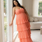 Chantarae Romantic Plus Size A Line Chiffon Bridesmaid Dress Sweetheart Floor Length Formal Gown For Wedding Guest Prom Wedding Events - N0372