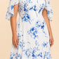 Plus Size Mother of the Bride Dress with Floral Print and Rhinestone Trim