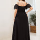 Plus Size Cold Shoulder Formal Bridesmaid Dress with Side Slit