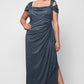 Plus Hannah Glitter Mesh Gown