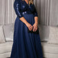 Paris Pleated Sequin Gown