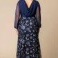 Isabella Embroidered Mesh Gown