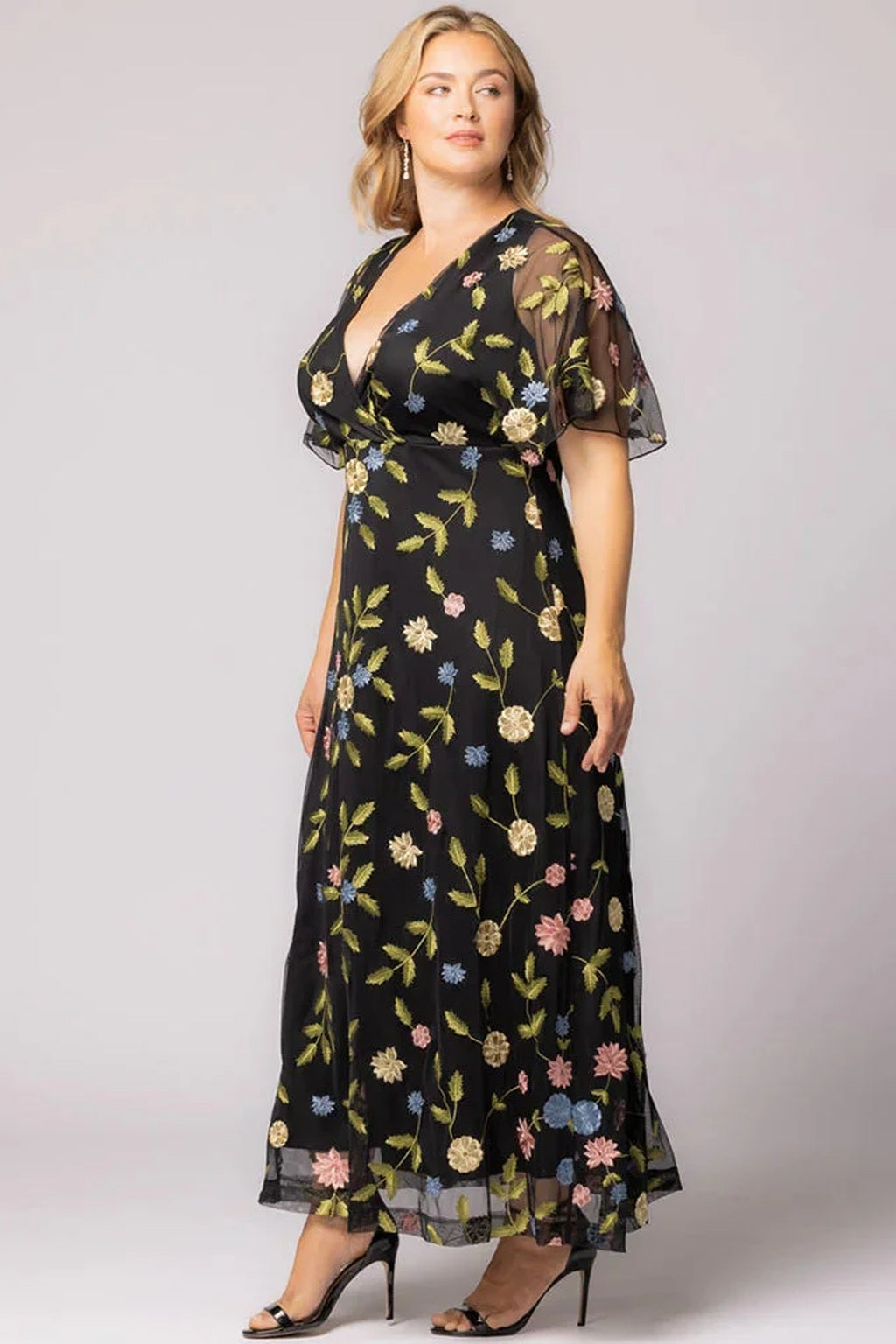 Embroidered Elegance Evening Gown