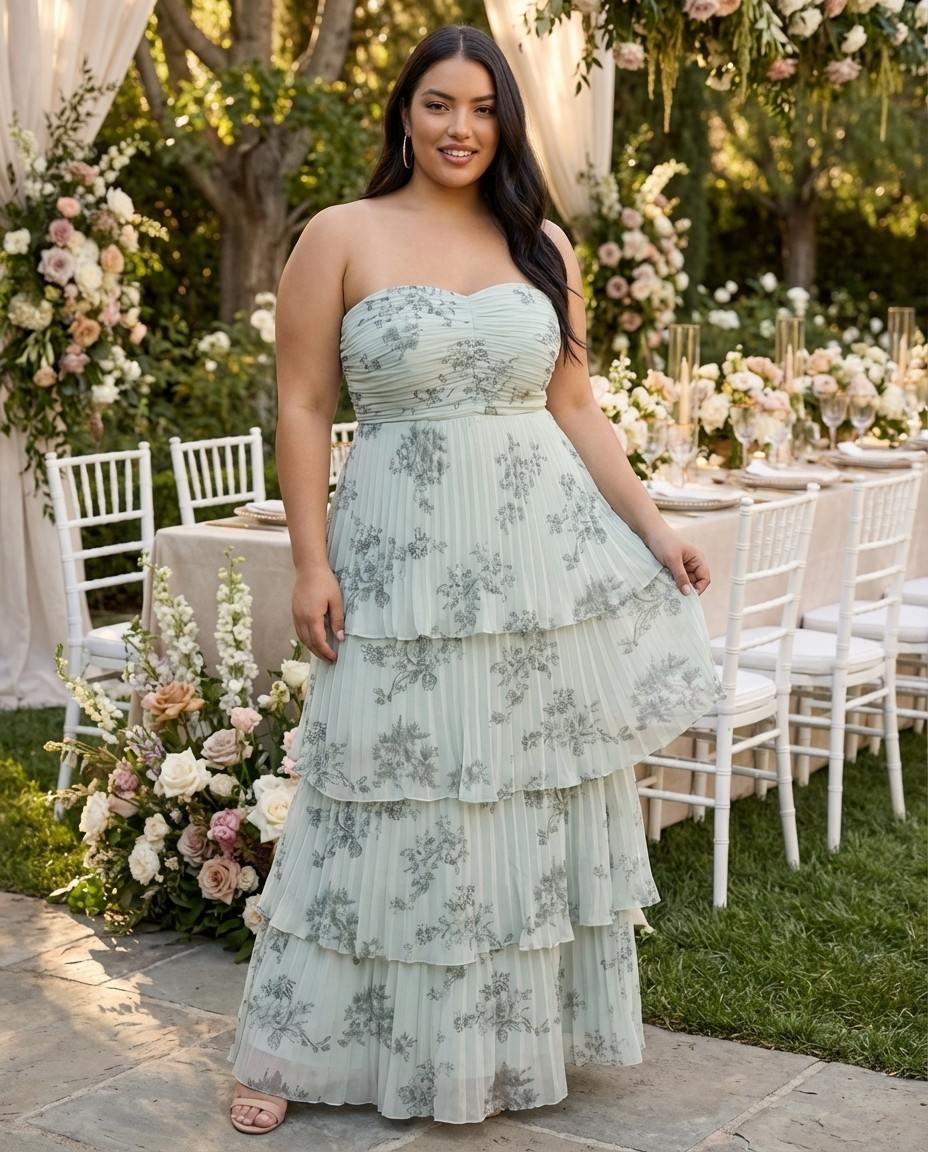 Chantarae Elegant Plus Size A-Line Chiffon Bridesmaid Dress - N0376