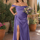 Plus Size Mermaid Bridesmaid Dress with Corset Bodice and Slit