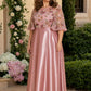 Plus Size Formal Prom Dress with Sequin Embroidery and A-Line Skirt