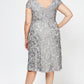 Plus Audrey Rosette Lace Short Dress