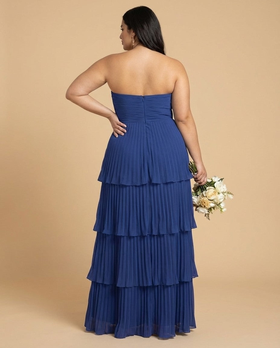 Chantarae Plus Size Off The Shoulder Mesh Bridesmaid Dress Leg Slit Curvy Friendly Sheath Gown For Wedding Party -N0370