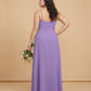 Silvarelle Plus Size Timeless Lace Sheath Floor Length Chiffon Bridesmaid Dress -N0366