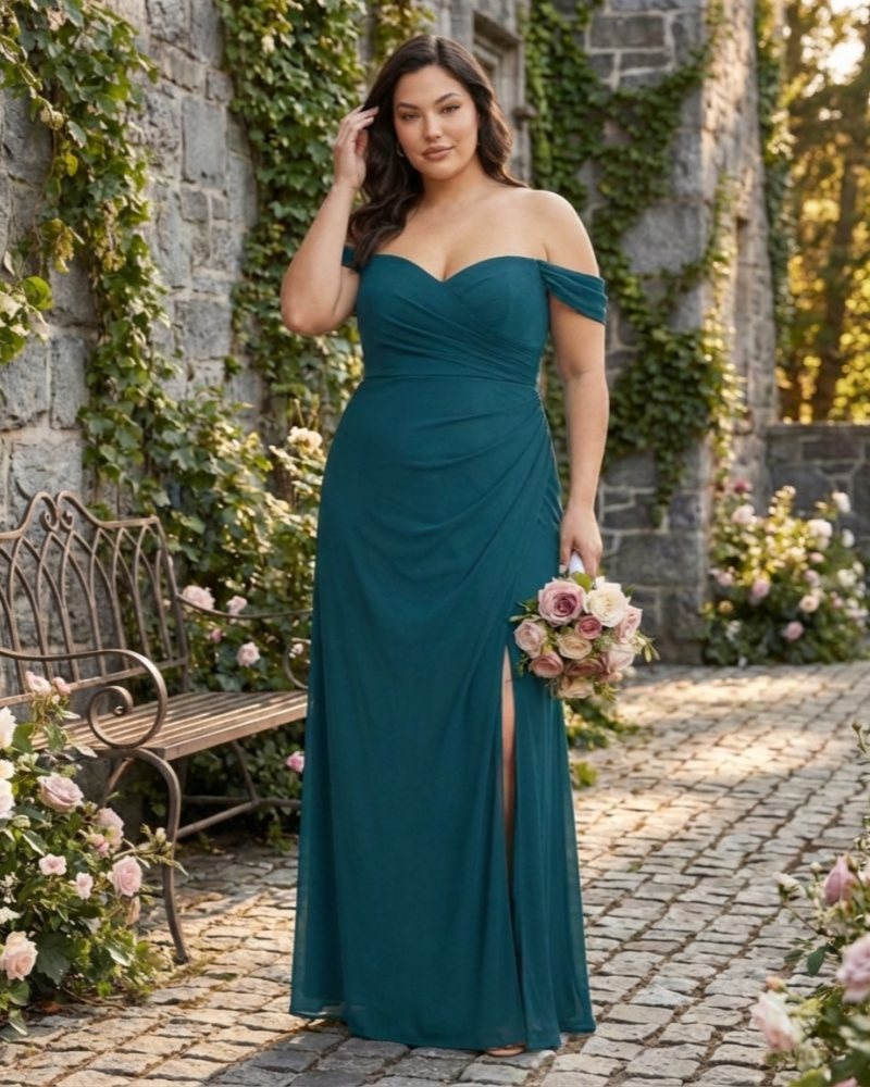 Elanthia Sexy Plus Size Sheath Bridesmaid Dress with Convertible Design for Wedding-N0345