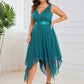 Plus Size Stunning V Neck Prom Lace Dress for Women