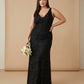 Silvarelle Plus Size Chic Sheath Bridesmaid Dress Side Zip Lace Embellishment Formal Wedding Gown For Curvy Figuress -N0356