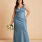 Silvarelle Romantic Plus Size Sheath Satin Bridesmaid Dress with Smooth Finish for Wedding - N0358
