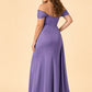 Plus Size Mermaid Bridesmaid Dress with Corset Bodice and Slit