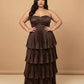 Chantarae Sophisticated Plus Size A-Line Satin Charmeuse Bridesmaid Gown - N0380