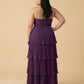 Chantarae Elegant Plus Size A-Line Chiffon Bridesmaid Dress with Sweetheart Neckline - N0373
