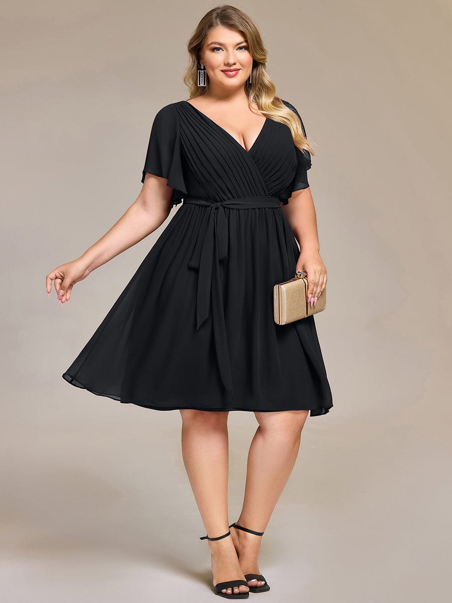 Plus Size Tie-Waist Bridesmaid Dress