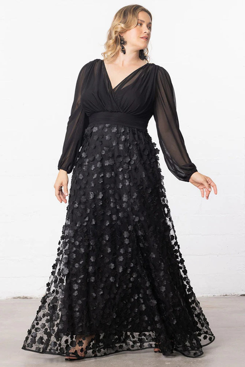 Blossoming Beauty Mesh Evening Gown