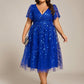Plus Size Sparkly Midi Cocktail Dress